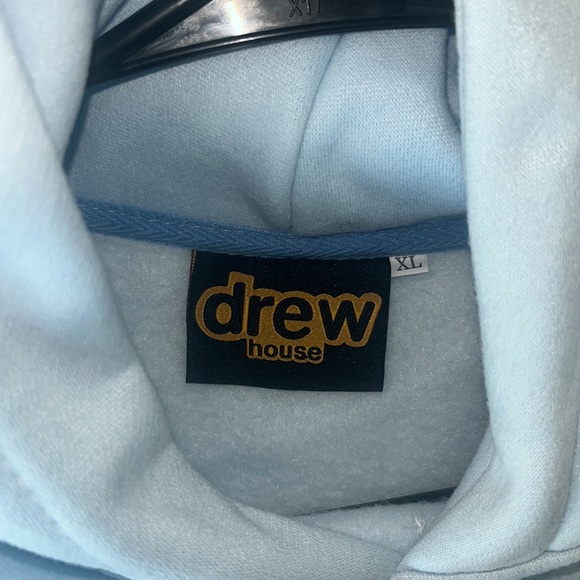 Drew House mascot oversized hoodie 
pacific blue, size XL, NWT removed has Flaw - Picture 10 of 15